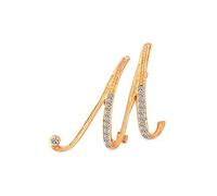 TIVAS 1 Pieza de broches de Letras inglesas con Diamantes de imitación, broches de Color Dorado, Accesorios de Ropa, Regalos para Mujeres