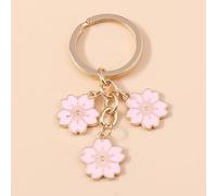 TIVAS Bonito Llavero esmaltado con Flores de Colores, llaveros para Mujeres y niñas, Accesorios para Bolsos, Regalos de joyería DIY