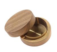 TIVAS Ceniceros de Madera con Tapa, cenicero Cubierto a Prueba de Viento con Revestimiento de Acero Inoxidable, cenicero Interior y Exterior para el hogar