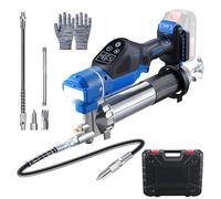 tivekeo Pistola Engrasadora Eléctrica Compatible con Makita 24 V, 12000 PSI, Flujo de 5,3 oz/min, Pistola Engrasadora Inalámbrica, Acoplamiento Giratorio de 90° para Camiones, Construcción
