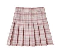 Tivifox Faldas de tenis plisadas para mujer y niña, falda acampanada de cintura alta, uniforme escolar, faldas atléticas de golf con pantalones cortos, 2T-4XL, Tartán rosado, XXXL