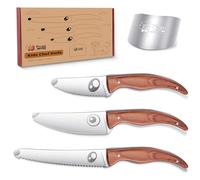 Tivoli Juego de cuchillos infantiles para niños con protección para los dedos Premium 4pcs- Juego de cuchillos de cocina infantiles para cortar Los cuchillos infantiles de acero inoxidable.