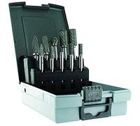 Tivoly 10316070005 FLK10 - Juego de 10 limas de carburo para rebabas (diámetro 6 y 12 dientes normales)