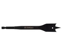 TIVOLY 10802522500 - Mecha de madera plana técnica, cola hexagonal para uso intensivo de 25 mm de diámetro