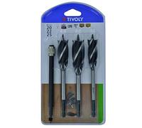 Tivoly 10802720001 Set 4 brocas madera 4 brocas vástago hexagonal Quick Change + alargador