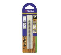 TIVOLY 10864020800 - Broca madera TECHNIC de 8 mm largo 117 mm profundidad de corte 75 mm con mango cilíndrico