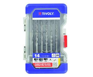 TIVOLY 10904870001 - Estuche T10 SDS STD Broca SDS+ canal simple: L110 ø 4-5-6-8/ L160 ø 5-6-6-8-9-10
