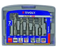 Tivoly 11437070002 FHX06 - Juego de 6 brocas hexagonales monobloque para metal (diámetro de 2 a 10 mm)