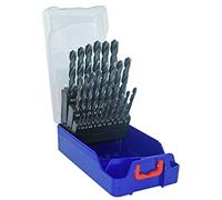 TIVOLY 11453070017 - Juego Broca HSS rectificada cilíndrica TSX Serie corta 25 brocas metal punta en cruz HSS Ø 1>13 mm 1/2 (Envase de 25 pz.)