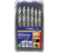 Tivoly 11457070017 - Juego de brocas de metal (25 unidades, HSS, cortado afilado, afilado Tivoly Smart Point, diámetro de 1 a 13 mm)