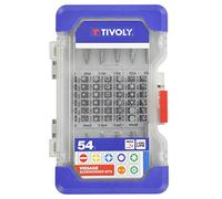 Tivoly 11501570040, Juego de puntas de destornillador, 25/50 mm, juego de 54