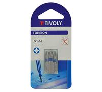 TIVOLY 11520220001 - Juego Puntas de atornillado TORSIÓN Pozidriv N1-2-3 largo 25 mm (Envase de 3 pz.)