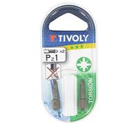TIVOLY 11520220300 - Juego Puntas de atornillado TORSIÓN Pozidriv N3 largo 25 mm (Envase de 2 pz.)