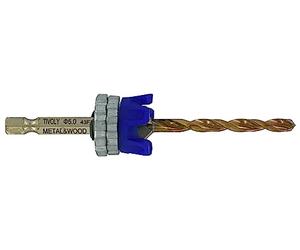 Tivoly 11900720500 - Kit especial para terraza (diámetro 5 mm, fresa para nogal HSS 90º, tope de profundidad ajustable, color gris azul