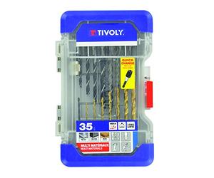 Tivoly 11901170049 Brocas Hexa, Gris, Juego de 35 Piezas