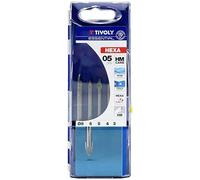 TIVOLY 12000770001 - Juego de 5 brocas de cristal técnico, cola hexagonal de 3 mm, diámetro de 4, 5, 6, 8 mm