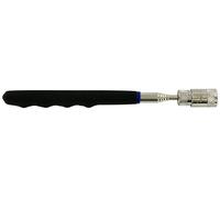 TIVOLY - Barra magnética telescópica L81 cm - Herramienta de recogida de piezas metálicas de acceso difícil - LED activable/desactivable (pila incluida) - Mango ergonómico - Peso máximo soportado 1 kg