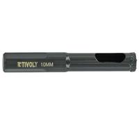TIVOLY - Broca de diamante de agua Ø10 mm - Perforación del azulejo, piedra cerámica y azulejos - Broca de diamante de largo rendimiento - Cola de 3 meplatos para taladro