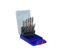 TIVOLY - Caja de Machos de roscar + Brocas HSS revestidas Fusio - Set de 7 machos de roscar M3/M4/M5/M6/M8/M10/M12 + 7 brocas Ø 2,5-3,3-4,2-5-6,8-8 ,5-10,2mm