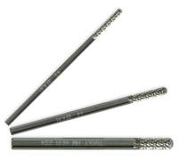 TIVOLY - Estuche de 3 fresas limas de carburo L80 mm/Ø3-4-6 mm - Fresado de los metales más resistentes - Cola cilíndrica Ø3-4-6 mm para amoladora recta