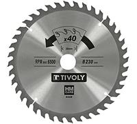 Tivoly XT50514004448 Hoja de sierra circular Ø230 x 30 mm x Z: 40 dientes de carburo, corte acabado - para madera dura, laminado, parquet