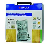 Tivoly XT50527052950 - Sierra de corona extensible (20 unidades, diámetro de 40 a 200 mm)