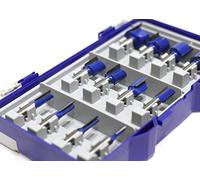 TIVOLY XT606470002 - Estuche 12 Fresa para ranurar derecha Gran resistencia y muy buena calidad de corte gracias a la plaguita de metal duro y su ensamblado