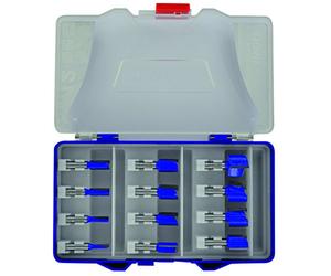 TIVOLY XT606470002 - Estuche 12 Fresa para ranurar derecha Gran resistencia y muy buena calidad de corte gracias a la plaguita de metal duro y su ensamblado