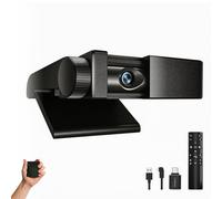 Tivroco Cámara web 4K para PC - Cámara web con micrófono - Cubierta de privacidad - Plug and Play - Enfoque automático - Zoom 10x - Cámara web USB ultra compacta - Adecuado para portátiles/escritorios