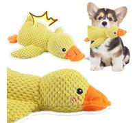 TIVUNORON Juguete para Perros Duck Quack Quack, Juguete para Perros Chirriante Pato, Mellow Dog Calming Duck Toy, Juguete Calmante para Perro, Juguete Masticable para Animales de Peluche