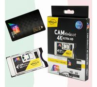 ►TIVUSAT 4K UHD Tarjeta Negra Y SmarCam De DIGIQUEST, TV Italia En HD/ 4K