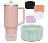 Tiwkabm Bota de silicona personalizada, compatible con vaso Stanley de 20 a 40 onzas y botella de agua Hydro Flask de 12 a 24 onzas y más botellas/vasos con parte inferior de 2.9 a 3 pulgadas,