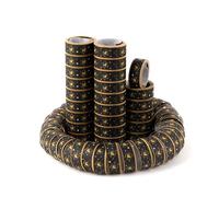 Tiwoca Decoración para cumpleaños número 18 - serpentinas negras y doradas en aspecto elegante número 18 - elegante decoración de cumpleaños y elegantes ideas de regalo para niños y niñas