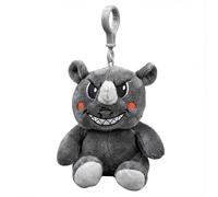 Tiwoca Llavero de peluche con forma de rinoceronte de 13 cm - Peluche travieso como amuleto de la suerte para viajar - Ángel de la guarda único como regalo para niños y adultos