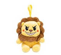 Tiwoca Llavero de peluche de león de 13 cm, juguete de peluche travieso como amuleto de la suerte para viajar, único ángel de la guarda como regalo para niños y adultos
