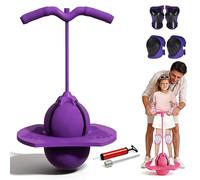 tiwuuyo Pogo Pelota de salto para niños y adultos, pelota de salto con barra y rodilleras gratis, pelota de equilibrio al aire libre, barra de salto antideslizante hasta 300 kg, juguete de fitness, a