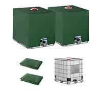 Tixexo 2PC Cubierta para Depósito de Agua, Cubierta Funda Deposito 1000 litros, Antipolvo Anti UV Cubierta Protectora Depósito Agua IBC, Funda Bidon Cubierta Deposito Agua IBC Lluvia, 120x100x116cm