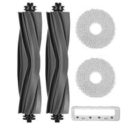 Tixexo Accesorios para Dreame X40 Ultra/X40 Master/X30 Ultra/L40 Ultra/L30 Ultra/L20 Ultra/L10s Ultra/L10s Ultra Heat/L10s Ultra Gen 2, 2 Cepillo Principales,2 Paños,1 Cubierta Cepillo de Goma