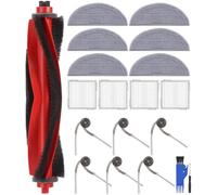 Tixexo Kit Accesorios Recambios para Roborock Q10 S5 / Q10 S5+ Aspiradora, 1 Cepillo Principal, 4 Filtros HEPA, 6 Paños de Limpieza, 6 Cepillos Laterales, Repuestos para Roborock Q10 S5