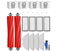 Tixexo Kit de Accesorios Repuesto para Roborock Q7/Q7+/Q7 Max/Q7 Max+, Recambios para Roborock Q7-2 Cepillo Principal, 4 Filtro HEPA, 4 Paños de Limpieza, 6 Cepillos Laterales, 4 Bolsa de Polvo