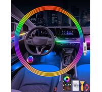 Tixexo Luces LED Coche, Tira de Luces LED para Interior de Coche,Control de App LED Coche Interior,16 Millones de Colores de DIY,Flexible y Cortable para Todos Los Modelos,regalos para hombres