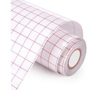 Tixexo Vinyl Cinta de Transferencia para Vinilo, Papel de Transferencia con Cuadrícula de Alineación Roja, 30,5 cm x 1000 cm Hoja de Transferencia para Cricut para Decoraciones Festivas