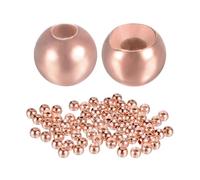 TIXIPEM Cuentas de tungsteno de 2,5 mm de diámetro para atar moscas [100 piezas] - Bola de cabeza ranurada para aparejos de manualidades y pesca - [#16-18 - tono cobre] se hunde más profundo y rápido