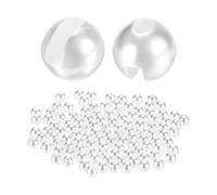 TIXIPEM Cuentas de tungsteno de 2,8 mm de diámetro para atar moscas [150 piezas] - Bola de cabeza ranurada para aparejos de manualidades y pesca - [#12-14 - Tono plateado] Se hunde más profundo y