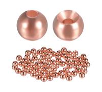 TIXIPEM Cuentas de tungsteno de 3,5 mm de diámetro para atar moscas [100 piezas] - Bola de cabeza ranurada para aparejos de manualidades y pesca - [#10-12 - tono cobre] se hunde más profundo y rápido