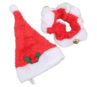 Tixiyu 2 Sets Disfraz de Navidad para Mascotas Cuello de Santa Santa para Gato para Perros con Campanas Diseño de Fotos de Elfos Suaves de la Fiesta de Vacaciones de Navidad Año Nuevo (L)