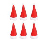 Tixiyu 20pcs Mini Sombreros de Santa Adornos Miniatura de Navidad Pequeños Sombreros de Santa Decoraciones Festivas para Botellas de Vino de Cubiertos Decoración de la Vajilla de la