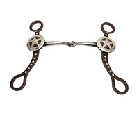 Tixiyu Boca de Caballo antiguo tallado a mano de acero inoxidable para conducción segura, muros de red de 5,3 pulgadas para carreras de caballos
