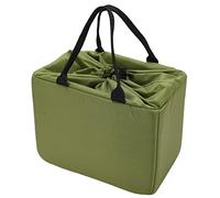Tixiyu Bolsa Acolchada para Cámara con Partición Impermeable, Funda Protectora para Lentes a Prueba de Golpes, Cámara DSLR SLR para Fotografía de Viajes, Nailon, Verde, 10,2x5,9x7,5 Pulgadas