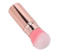Tixiyu Brocha para Colorete Retráctil Compacta con Fuerte Poder de Agarre de Polvo, Aplicación Eficiente de Polvo Suelto, para Uso en Viajes, Pelo de Fibra (Rosa)